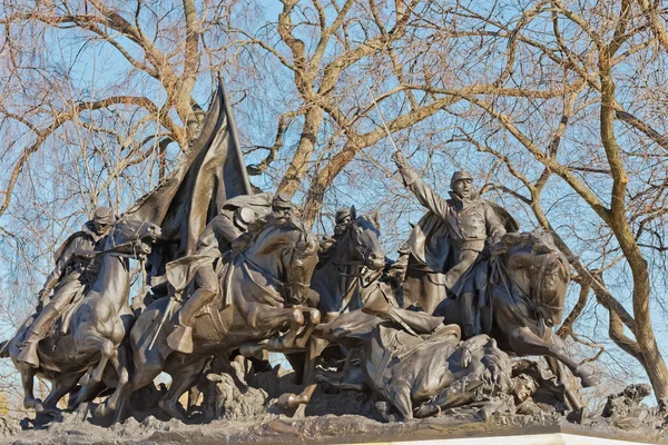 Cavalry Charge Statue Civil War Memorial Washington DC — Stock Photo, Image