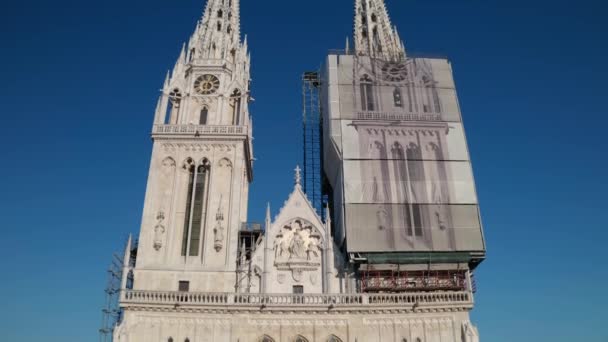 Die Nachwirkungen des Erdbebens in Zagreb — Stockvideo