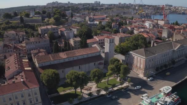 Kota tua Pula, Kroasia — Stok Video