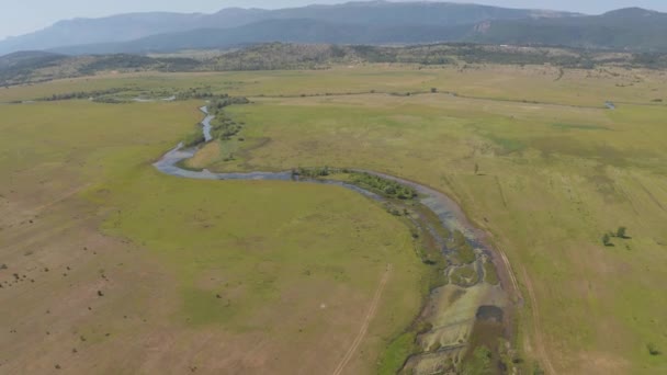 克罗地亚Cetina河的空中景观 — 图库视频影像