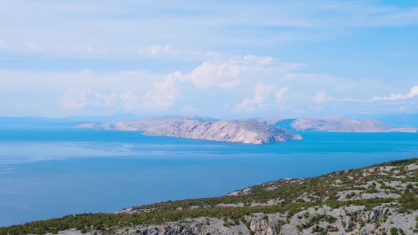 Otok Prvic Island In Velebit Channel, Kroatië — Stockvideo
