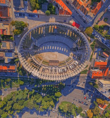 Pula 'daki antik Roma amfitiyatrosunda