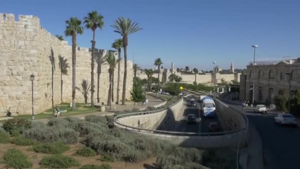 Bordure ouest de la vieille ville de Jérusalem — Video