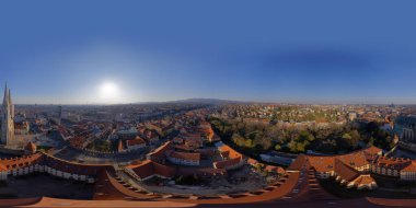 Zagreb şehir merkezinin 360 panoraması