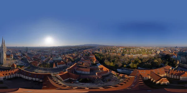 360 panorama do centro da cidade de Zagreb — Fotografia de Stock