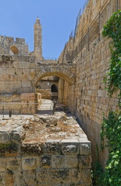 Kudüs 'teki Davut Kulesi' nde Osmanlı minaresi