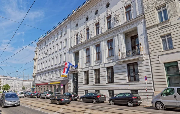Kroatiska ambassaden gatuvy i Wien Österrike — Stockfoto