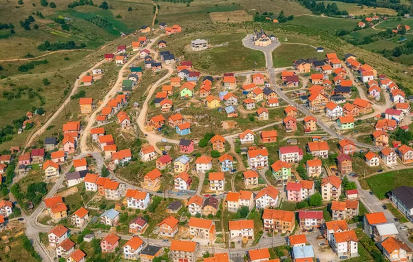 Casas residenciales vista aérea —  Fotos de Stock