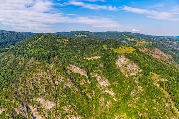 Montenegro bergen helikopter luchtfoto — Stockfoto