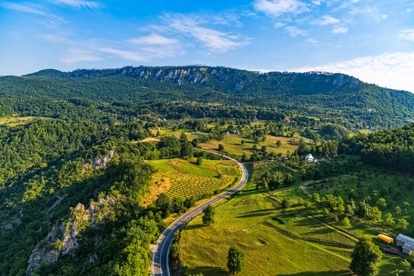Montenegró falu - antenna — Stock Fotó