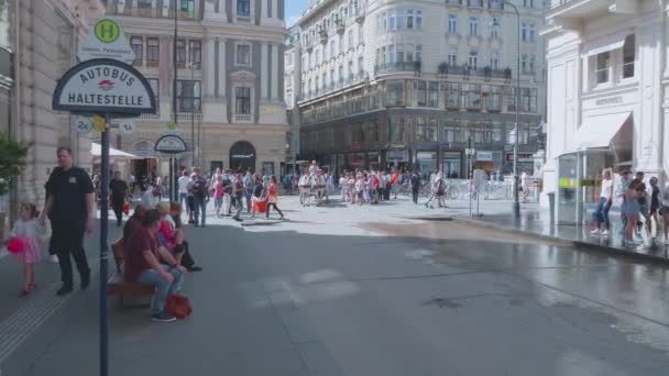 Petersplatz Wien şehir merkezinde — Stok video