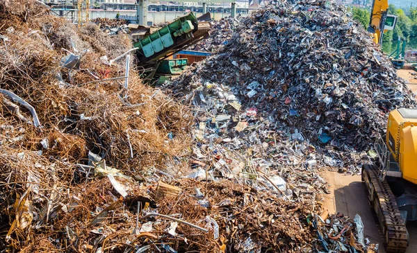 Indústria Reciclagem Business Recycling Separação Resíduos Conceito Reciclagem Metais — Fotografia de Stock