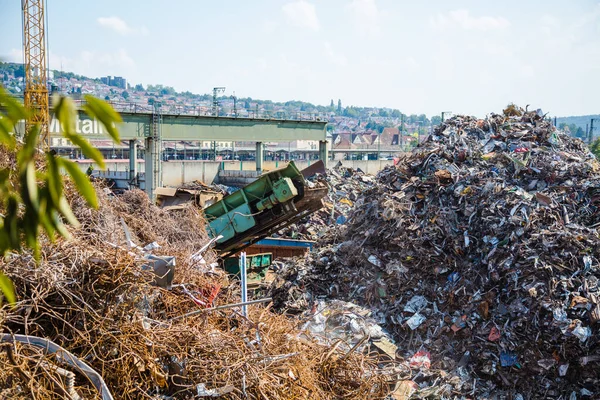 Recyklační Průmysl Obchodní Recyklace Oddělení Odpadu Koncept Recyklace Kovů — Stock fotografie