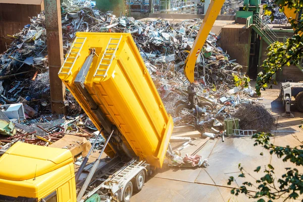 Recyclingindustrie Business Recycling Mülltrennung Metall Recycling Konzept — Stockfoto