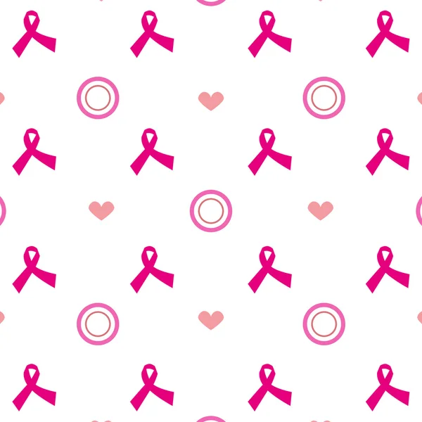 Sensibilisation au sein. Mois du cancer. Santé des femmes. Ruban rose. Modèle sans couture . — Image vectorielle