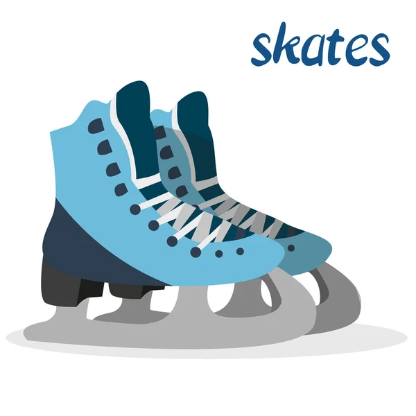 Winter sport. Skates. Ice skating. Healthy lifestyle. Icon. For your design — Stock Vector