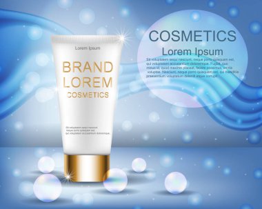 Krem. Gerçekçi. Kozmetik. Arka plan. Tasarımlarınız için.