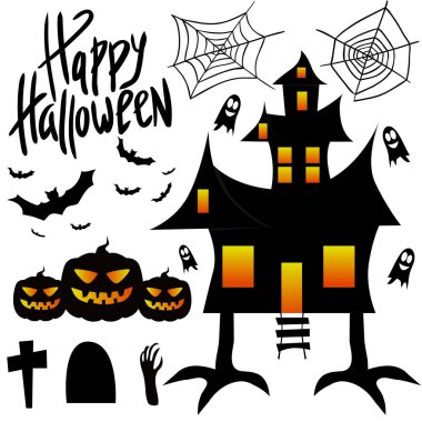 Cadılar Bayramınız Kutlu Olsun. Kutlama. Azizler günü. Ruhlar. Korkunç. Bir parti.