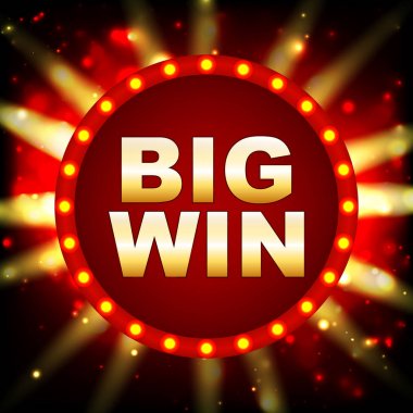 Büyük bir zafer. Online casino. Kumar. Altın metin. Tasarımlarınız için.