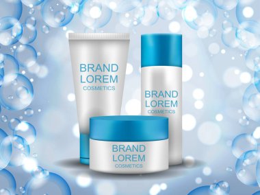 Krem. Gerçekçi. Kozmetik. Arka plan. Tasarımlarınız için.