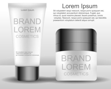 Krem. Gerçekçi. Kozmetik. Arka plan. Tasarımlarınız için.