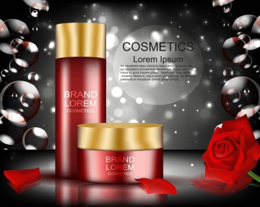 Krem. Gerçekçi. Kozmetik. Arka plan. Tasarımlarınız için.