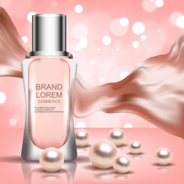 Krem. Gerçekçi. Kozmetik. Arka plan. Tasarımlarınız için.