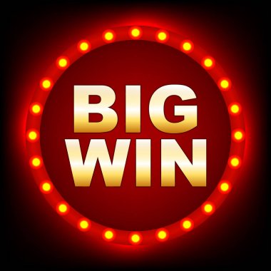 Büyük bir zafer. Online casino. Kumar. Altın metin. Tasarımlarınız için.