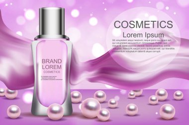 Krem. Gerçekçi. Kozmetik. Arka plan. Tasarımlarınız için.