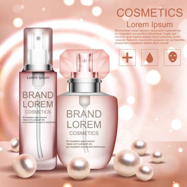 Krem. Gerçekçi. Kozmetik. Arka plan. Tasarımlarınız için.