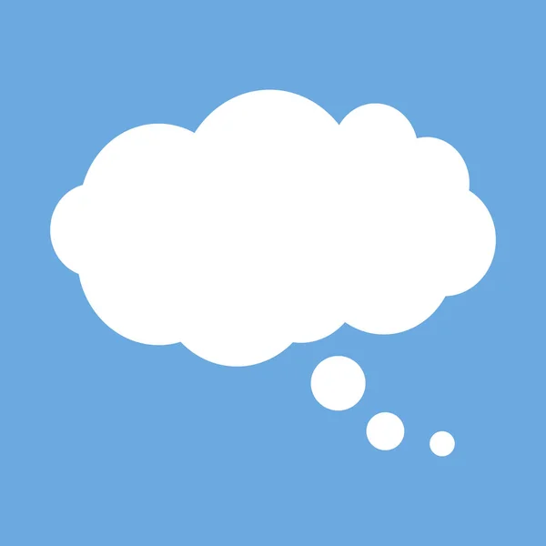 白い雲。伝えるために。思考。シンプルなフラット スタイル. — ストックベクタ