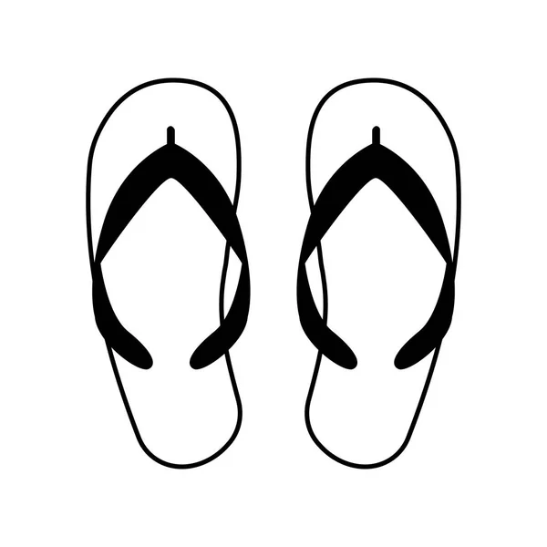 Leien. Zomer schoenen. Flip flops. Seizoen. Voor uw ontwerp. — Stockvector