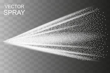 Sprey. Gerçekçi. Beyaz. Tasarımlarınız için. Vektör çizim.