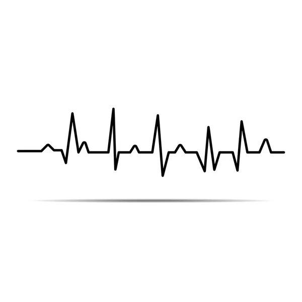 Cardiogram. Szívverés. Az ikon. Romantika. Absztrakt háttér. — Stock Vector