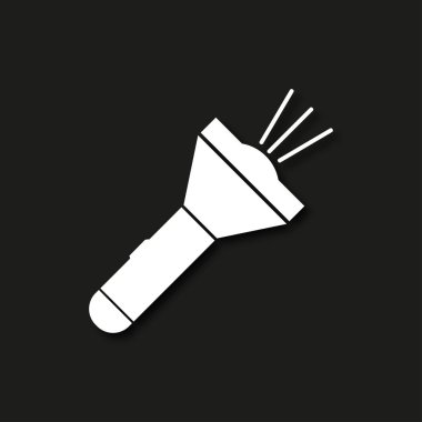 simge. El feneri. İzole. Parlatıcı. Bir nesne. Tasarımlarınız için.