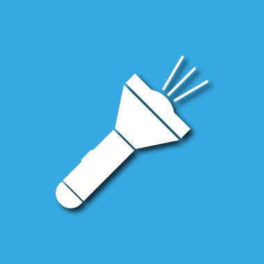 simge. El feneri. İzole. Parlatıcı. Bir nesne. Tasarımlarınız için.