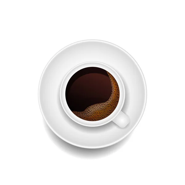 Bir fincan kahve. Sıcak bir içecek. Canlandırıcı. Lezzetli. Tasarımlarınız için. — Stok Vektör