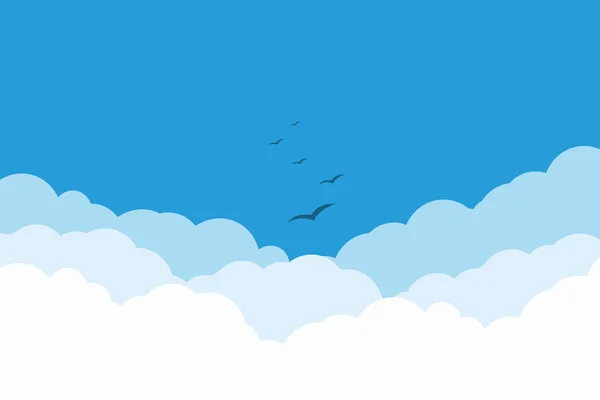 Cielo. Nubes. Azul. Antecedentes Brillante. Buen tiempo. Para su diseño . — Vector de stock