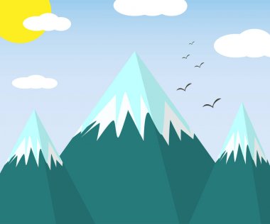 Dağlar. Doğa. Kış. Soğuk. Bir nesne. Tasarımlarınız için.