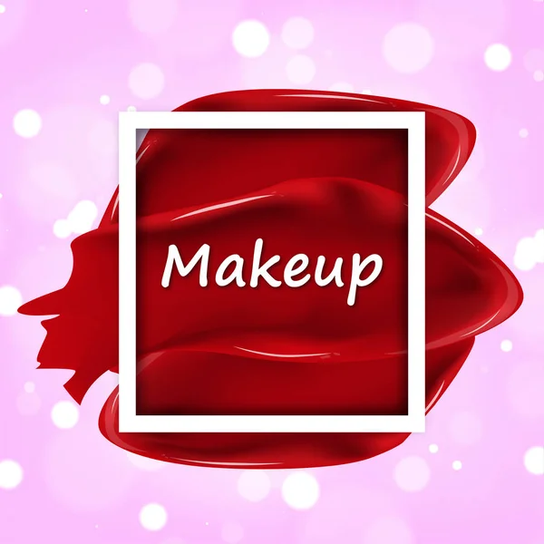 Lippenstift. Schmierereien. Make-up. Kosmetik. weiblich. Mode. Aussehen. Realistisch. für Ihr Design. Hintergrund — Stockvektor