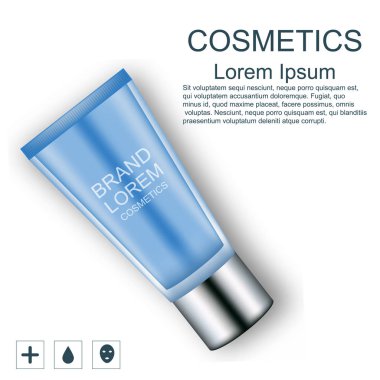 Kozmetik. Krem. Gerçekçi. Parlak arka plan. Tasarımlarınız için.