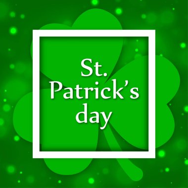 St.Patrick'ın gün. Kutlama. rekreasyon. yeşil. Yonca. Baskı, kartpostal ve afiş için. Tasarımlarınız için.