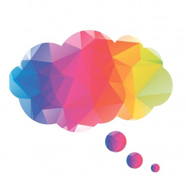 Beyaz bulut. Söylemek için. Düşünceler. Basit. Üç taraflı kur çevrimi