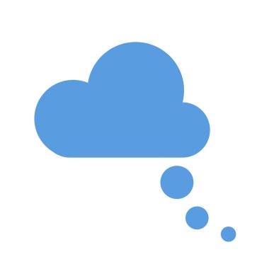 Beyaz bulut. Söylemek için. Düşünceler. Basit