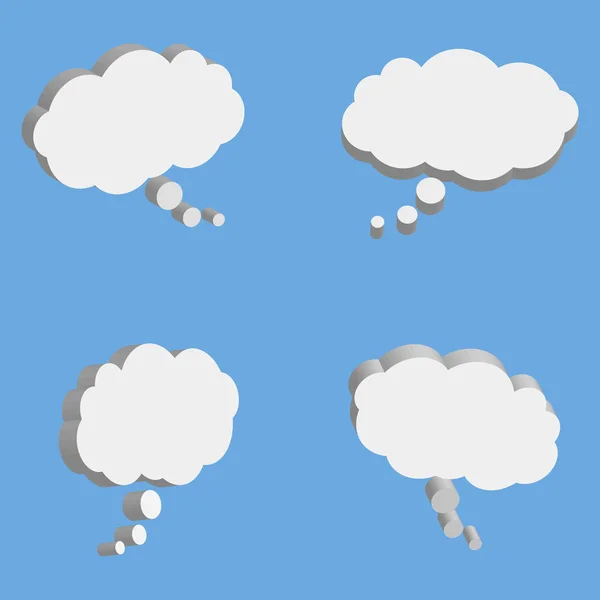 Nube blanca. Para contarlo. Pensamientos. Simple. — Vector de stock