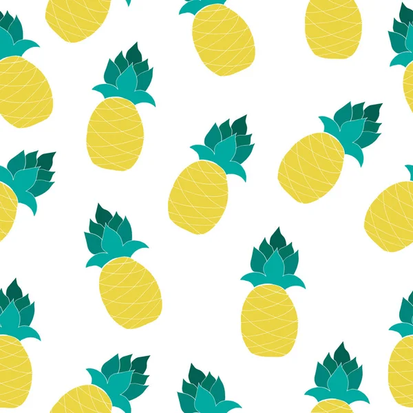 Naadloze patroon. Cute. Ananas. Voor afdrukken op briefkaarten afdrukken voor kinderkleding. Voor uw ontwerp. Helder. — Stockvector