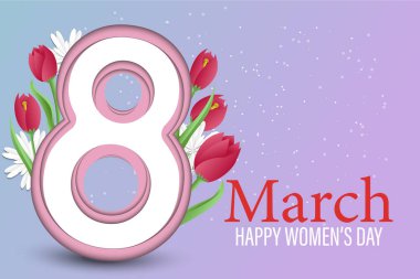 8 Mart, Uluslararası Kadınlar Günü. Hediye çeki. Tasarımın için..