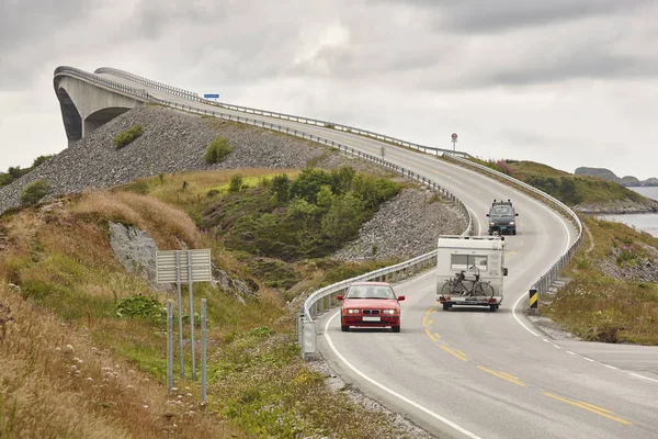 Norway. Atlantic ocean road. Bridge over the ocean. Travel europ — Stock Photo, Image