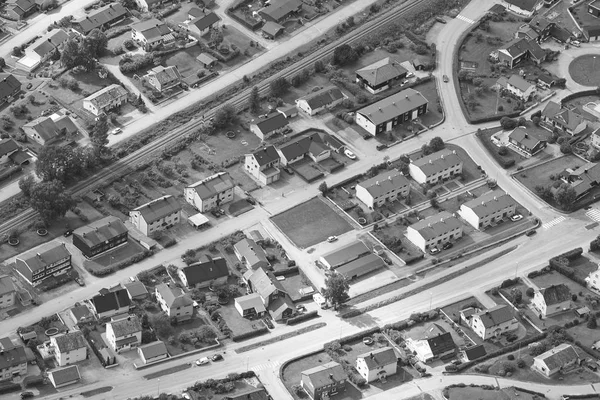 Noruega. Vista aérea de la ciudad rural europea. Andalsnes. Nesaksla vie — Foto de Stock