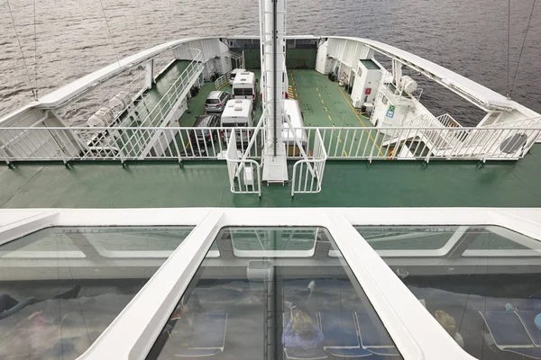 Norwegian ferry detail. Norway fjord transport. Travel backgroun — Stock Photo, Image